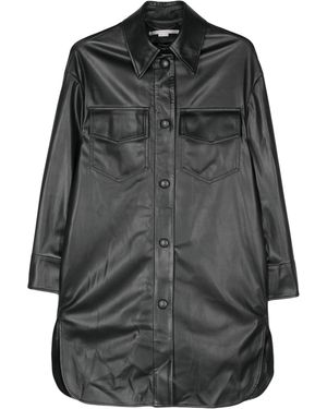 Stella McCartney Faux-Leather Overshirt - Black