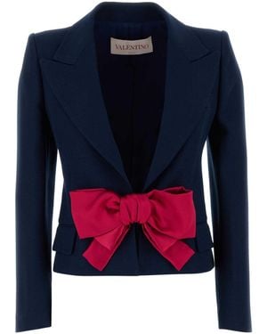 Valentino Garavani Viscose Blazer - Blue