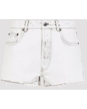 Miu Miu Chic Regular & Straight Leg Mini Short - White