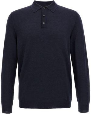 Zanone Virgin Woll Poloshirt - Blau