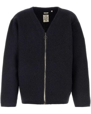Nanamica Knit Oversize Cardigan - Blue