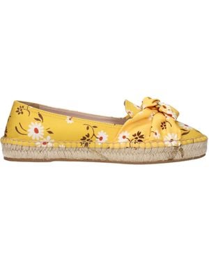 Miu Miu Floral Espadrille Bow Detail - Yellow
