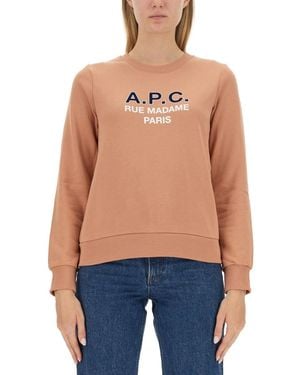A.P.C. Sweatshirt With Logo - Blue