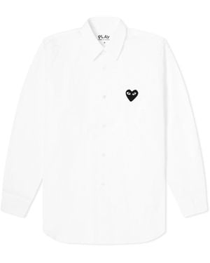 COMME DES GARÇONS PLAY U Shirt Emblem Woven - White