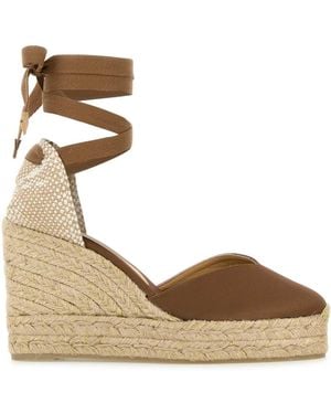 Castañer Textured Espadrille Wedge - Metallic