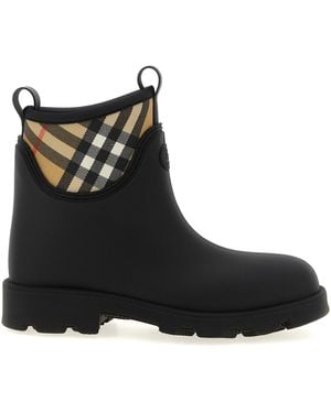 Burberry 'Marsh Stamp' Ankle Boots - Black