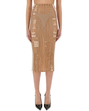 DIESEL M-Calina Midi Skirt - Natural