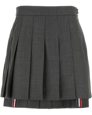 Thom Browne 'Uniform' Mini Skirt - Grey