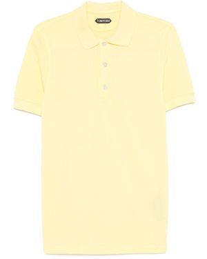 Tom Ford Cotton Blend Polo Shirt - Yellow