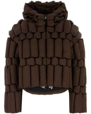 RAXXY Chocolate Polyester Down Jacket - Brown