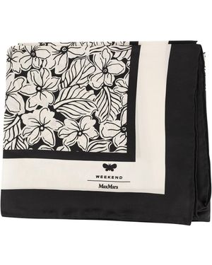 Weekend by Maxmara Wkaonesto Bedruckter Seidenschal - Schwarz