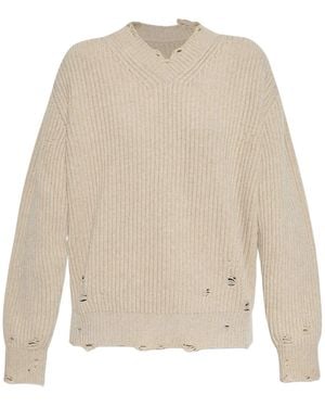 MM6 by Maison Martin Margiela V Neck - White