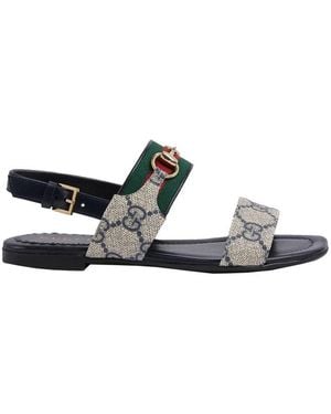 Gucci Sandals With Logo Detail Polyurethane - Black