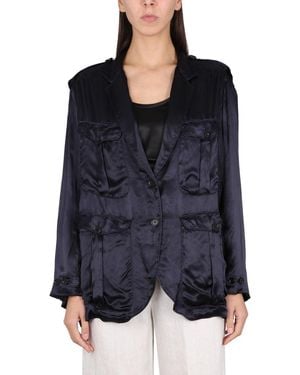 Aspesi Jacket With Pockets - Blue