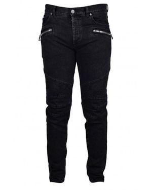 Balmain Skinny Jeans With Washed Effect - Blau
