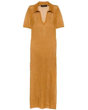 FEDERICA TOSI Maxi Open Strickkleid - Mettallic