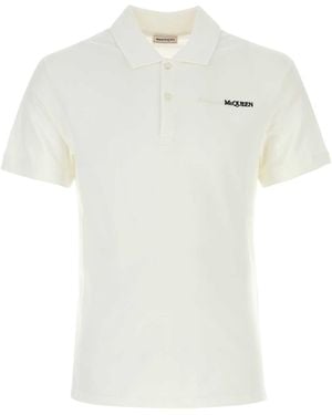 Alexander McQueen Piquet Polo Shirt - White