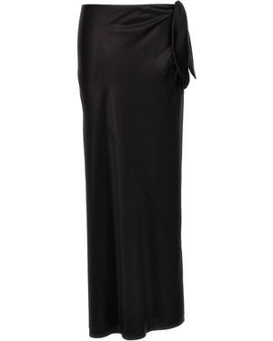Saint Laurent Knot Maxi Skirt - Schwarz