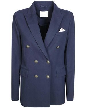 Circolo 1901 Cotton Double-Breasted Jacket - Blue