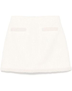 Self-Portrait Miniskirt With Decoration - White