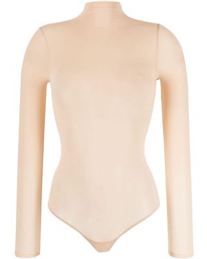 Wolford Stretch Semi-Sheer Bodysuit - White