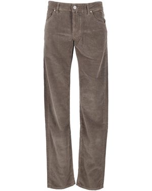 Jacob Cohen Pantalón de 5 piezas, corte ajustado, Nick - Gris