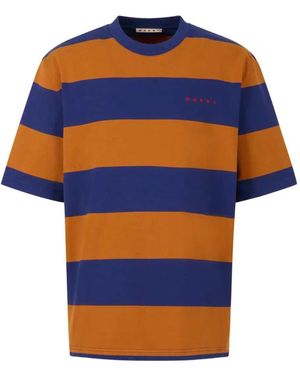 Marni Striped T Shirt - Blue