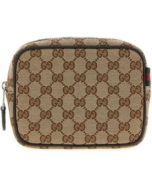 Gucci Gg Small Shoulder Strap - Brown