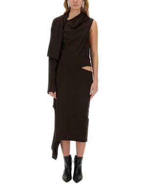Courreges Off Shoulder Dress - Black