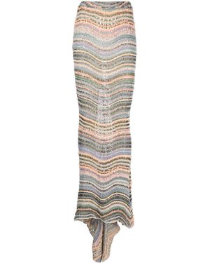 VITELLI Swirl-Print Maxi Skirt - White