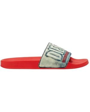 DIESEL Sa Mayemi Denim Slipper - Green