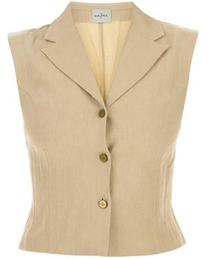 LeKasha Linen Sawadah Vest - Natural