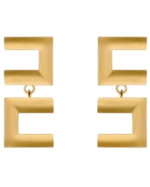 Elisabetta Franchi Logo -Ohrringe - Mettallic