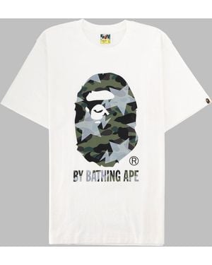 A Bathing Ape T Shirt Con Stampa - White