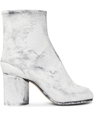 Maison Margiela 'Tabi Bianchetto' And Leather Boots - White