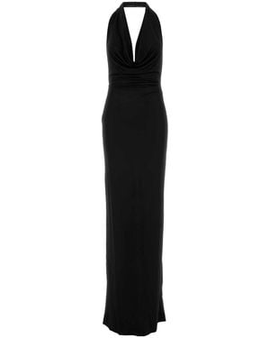 DSquared² Long Dress With Open Back - Black