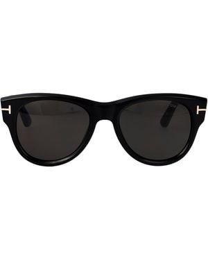 Tom Ford Round Sunglasses Ft1305 01 A - Black