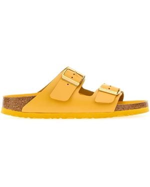 Birkenstock Arizona Hex Ochre, Amalfi Natural Leather - Yellow