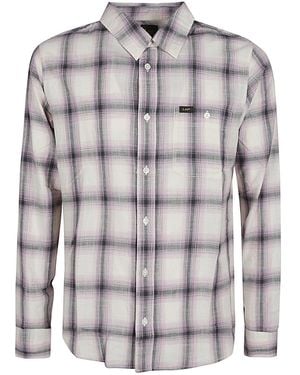 Lee Jeans Logo Langarmhemd - Grau