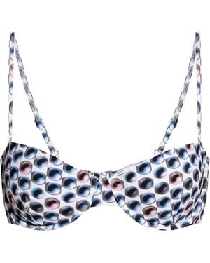 Tory Burch Blue Candy Dots Sea Dress - Blauw