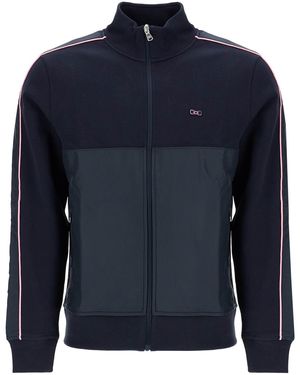 Eden Park Felpa Collo Alto Zip Scuro-Uomo - Blu