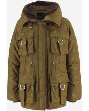 Pinko Nylon Jas Met Capuchon - Groen