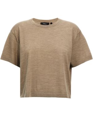 Theory Theorie Kurzarmpullover - Natur
