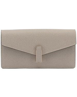 Valextra Clutch "Iside" With Chain - Grey