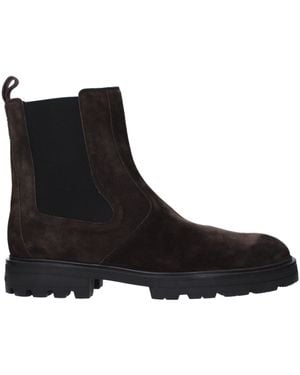 Hogan Boots H673 Mens Suede Brown/rosewood - Zwart