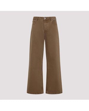 Ami Paris Hazelnut Cotton Large Fit Jeans - Braun