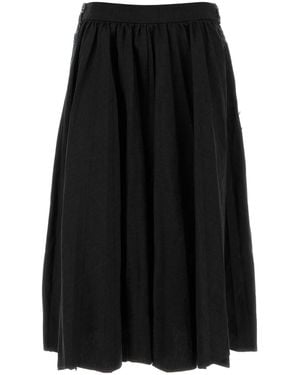 Balenciaga Hybrid Pleated Skirt - Black