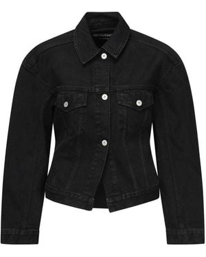 Jacquemus Denim Jacket De-Nimes Cotton Waistcoats & Gilets - Black