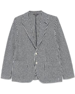 Circolo 1901 Striped Cotton Jacket - Grey