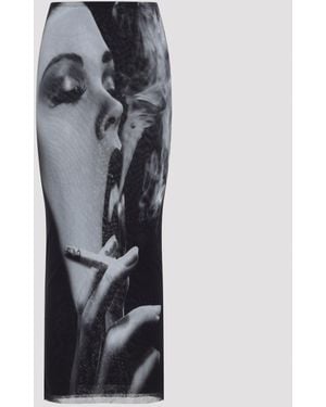 Jean Paul Gaultier Smoking Damen Maxirock - Grau